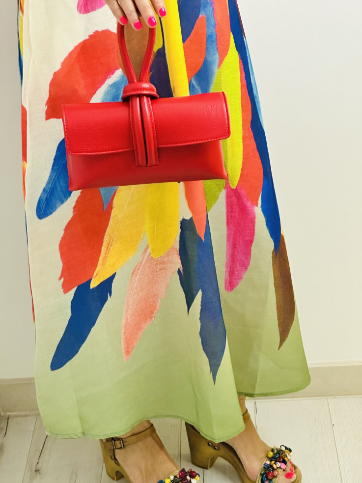 BOLSO PIEL PASARELA ROJO