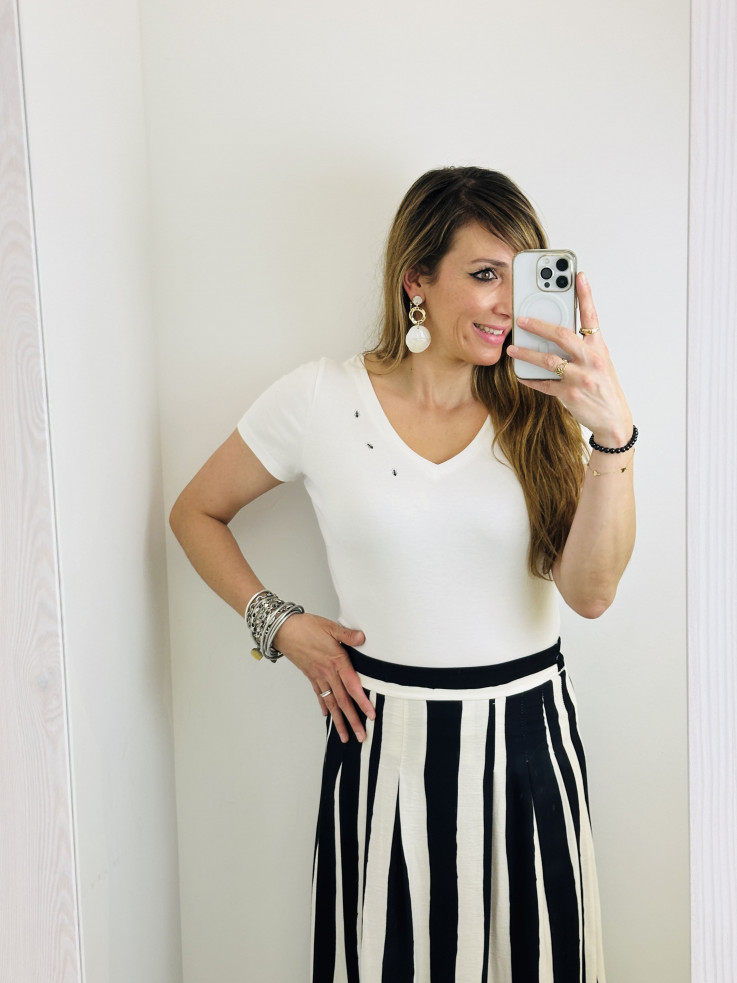 CAMISETA HORMIGAS BLANCA