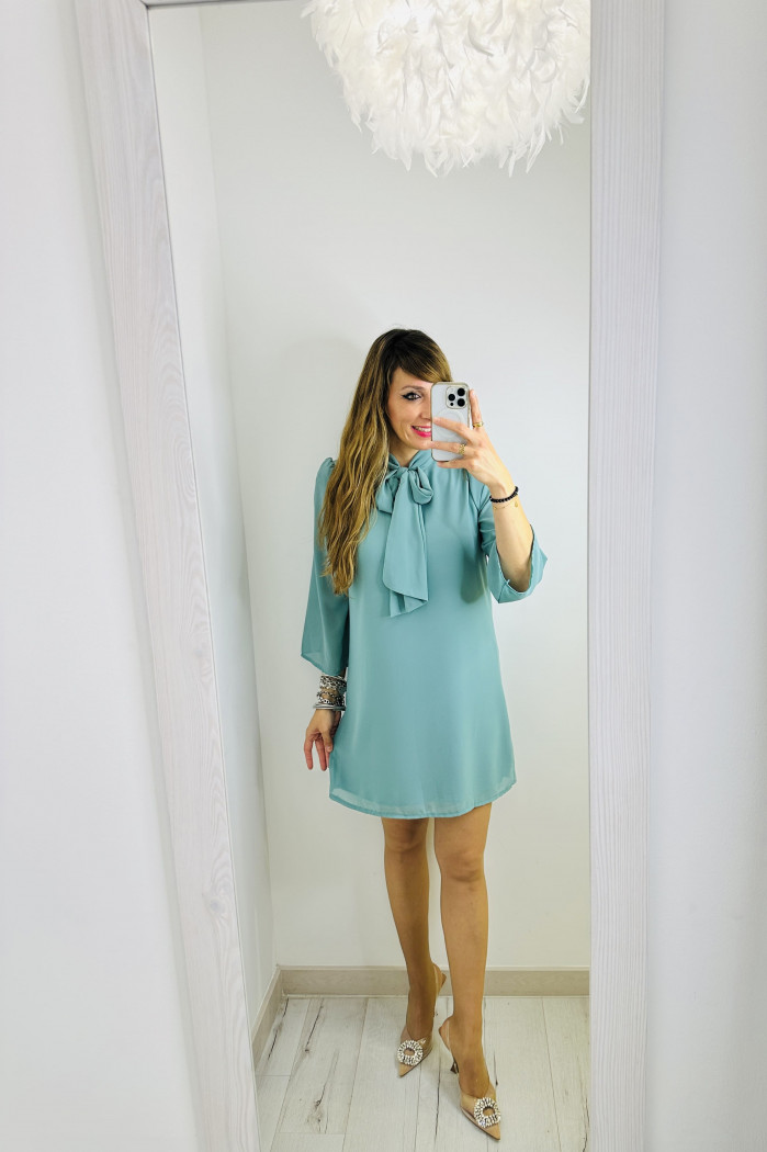 VESTIDO LAZADA VERDE AGUA
