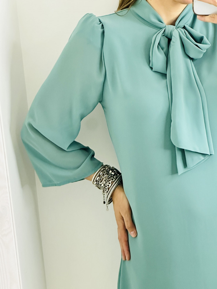 VESTIDO LAZADA VERDE AGUA