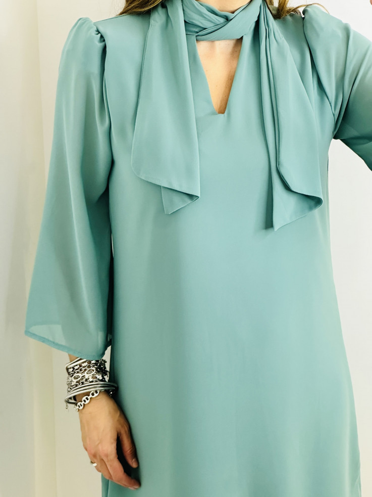 VESTIDO LAZADA VERDE AGUA