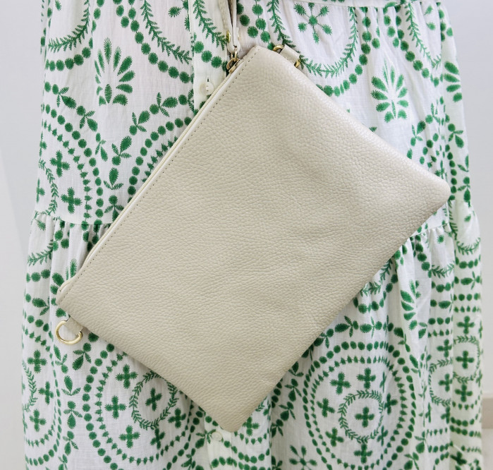 BOLSO PIEL SOBRE BEIGE