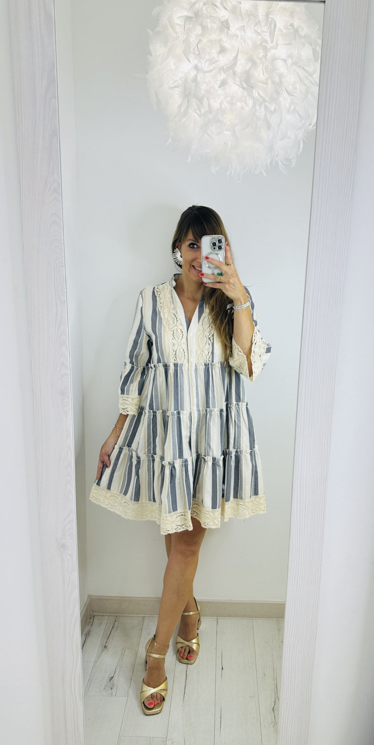 VESTIDO GRIS VERTICAL