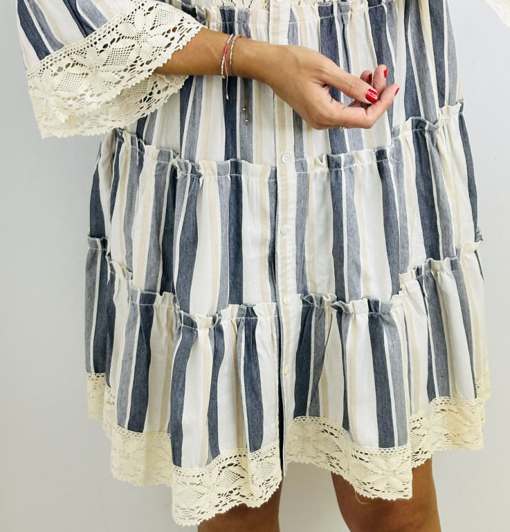 VESTIDO GRIS VERTICAL