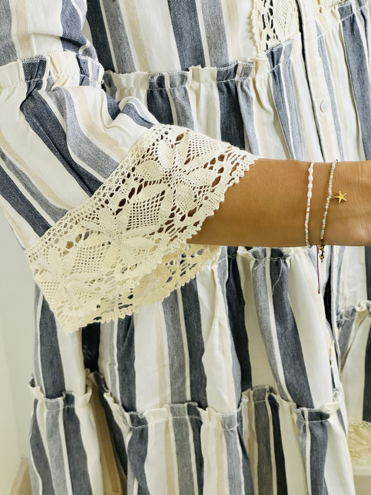 VESTIDO GRIS VERTICAL