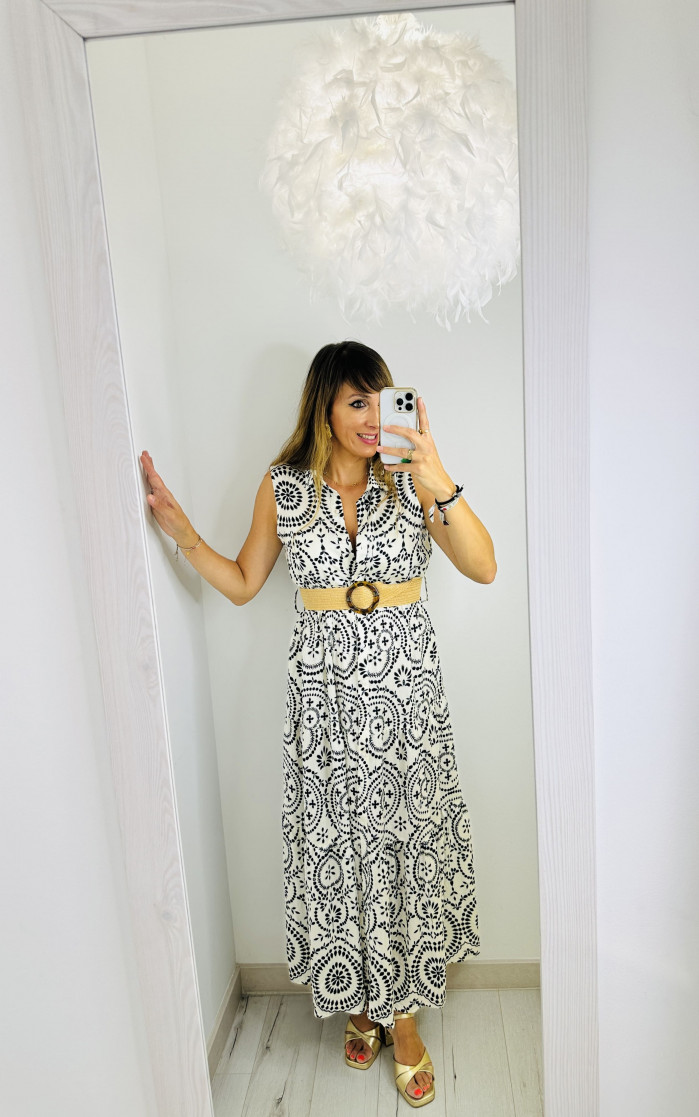 VESTIDO TONOS NEGRO CINTO