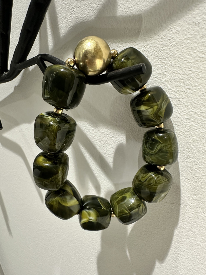 PULSERA ESFERAS VERDE