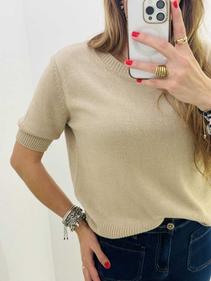 JERSEY PUNTO BEIGE