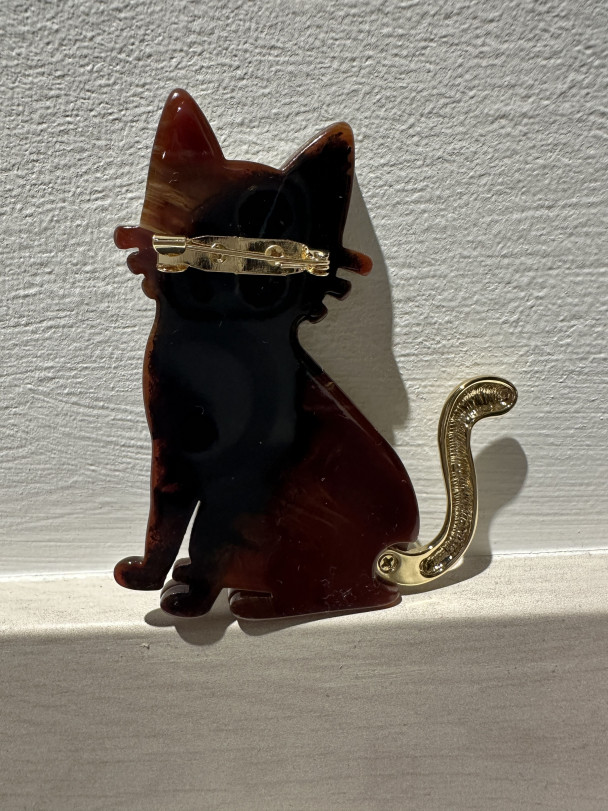 BROCHE RESINA GATO