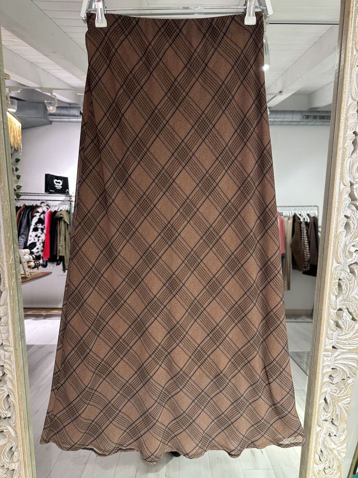 FALDA CUADROS BROWN