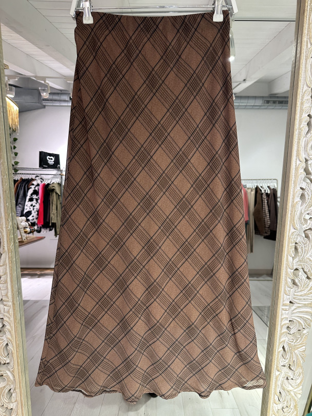 FALDA CUADROS BROWN