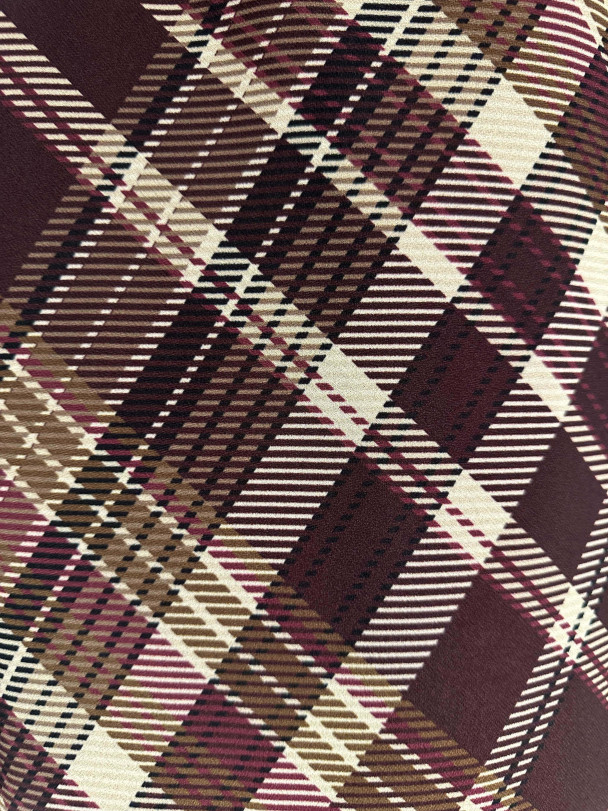 FALDA CUADROS BURDEOS