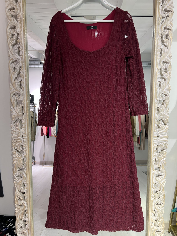 VESTIDO LACE BURDEOS