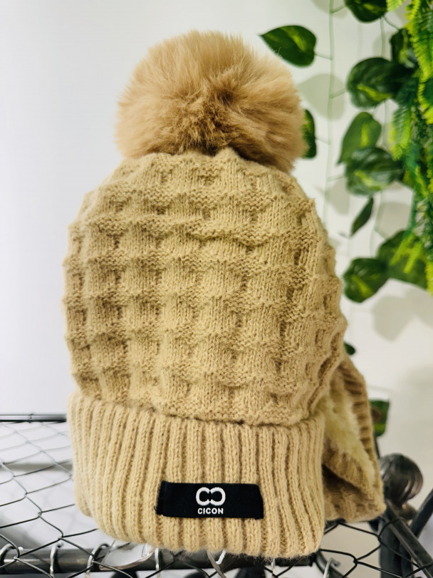GORRO + CUELLO BEIGE
