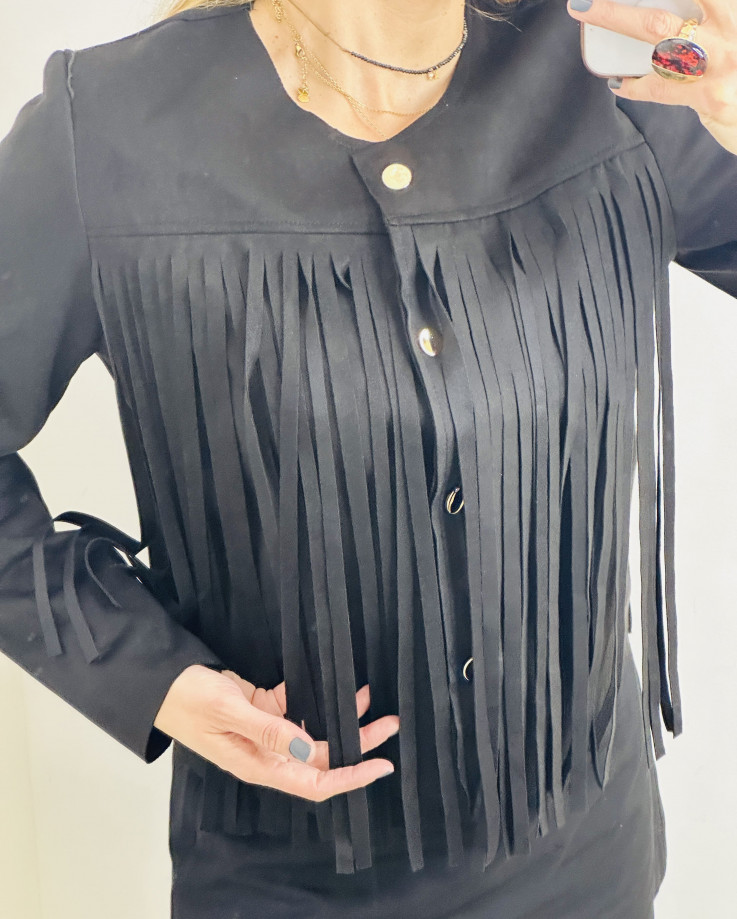 CHAQUETA EFECTO ANTE BLACK