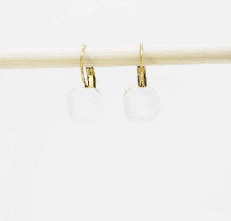 PENDIENTES WHITE STONE
