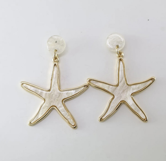 PENDIENTES  WHITE STAR