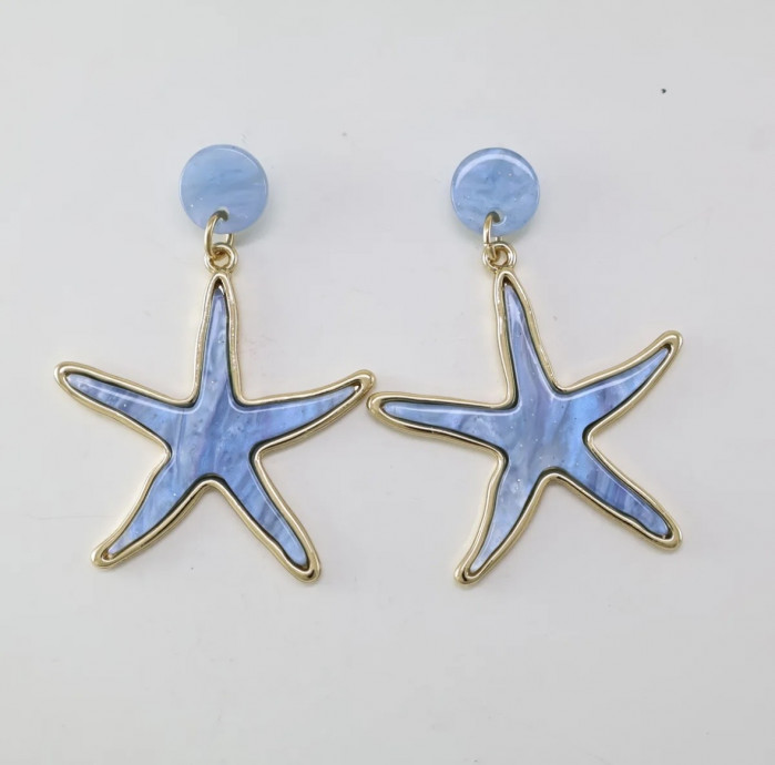 PENDIENTES BLUE STAR
