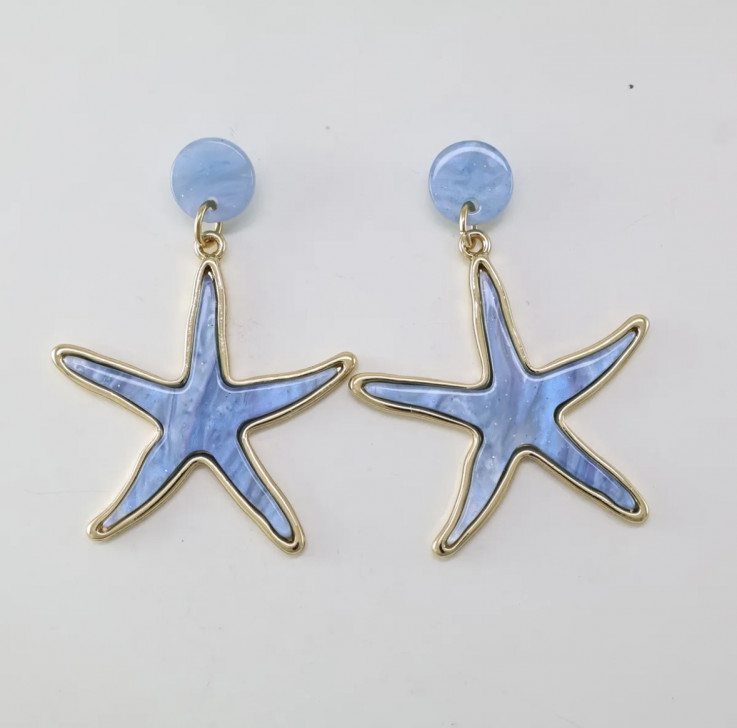 PENDIENTES BLUE STAR