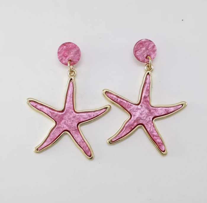 PENDIENTES PINK STAR