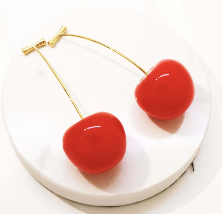 PENDIENTES CEREZAS RED