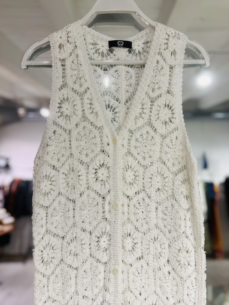 CHALECO CROCHET BLANCO