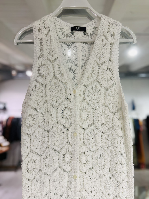 CHALECO CROCHET BLANCO