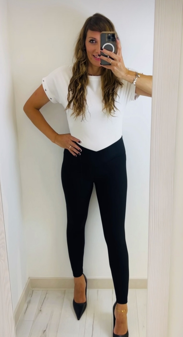 LEGGINGS TOP BLACK