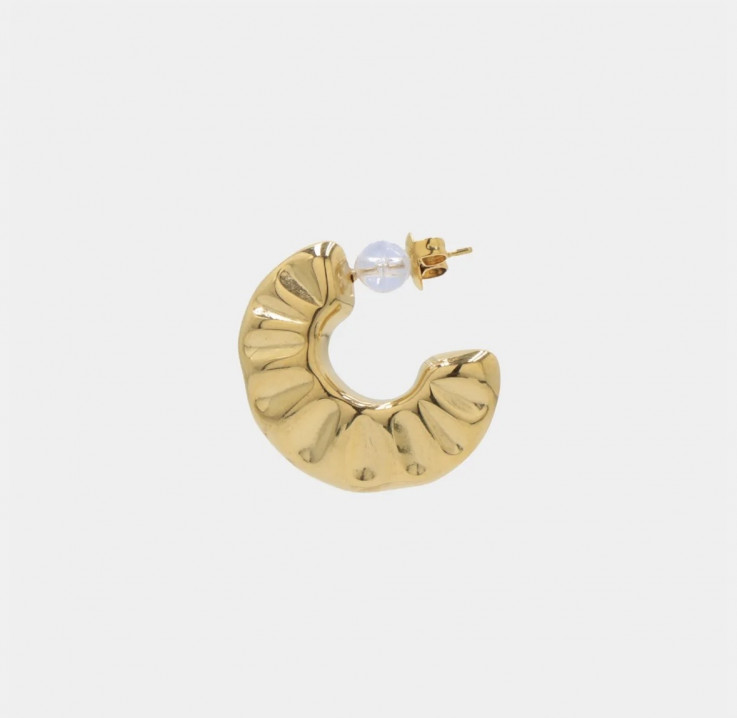 PENDIENTES ARO ONDULADO GOLD