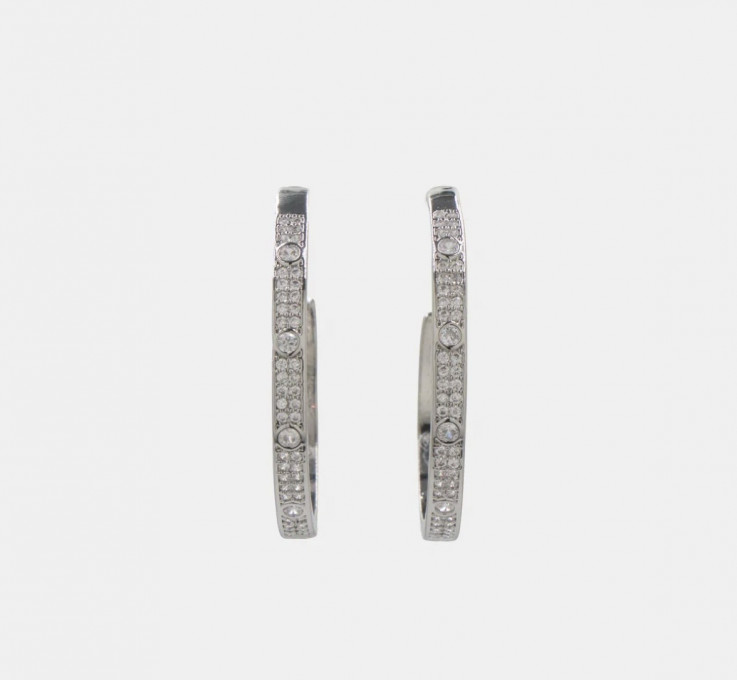 PENDIENTES BIG DIAMOND SILVER