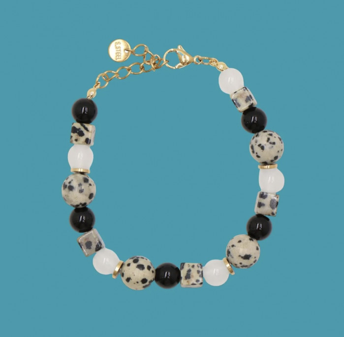 PULSERA BOLAS JASPEADAS