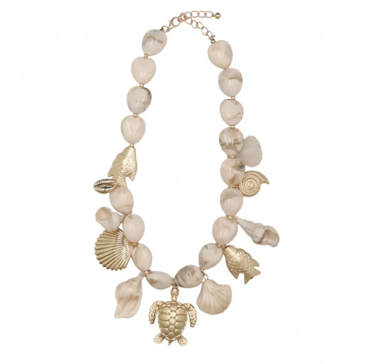 COLLAR ABALORIOS MARINOS GOLD