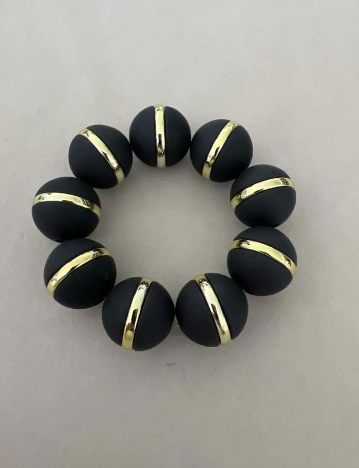 PULSERA ESFERAS BLACK