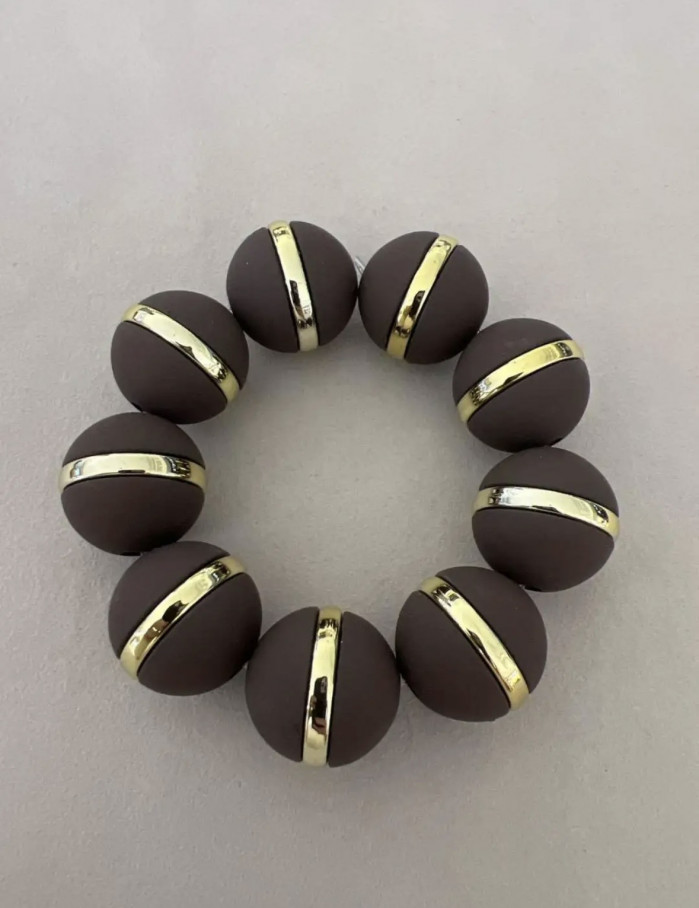 PULSERA ESFERAS BROWN