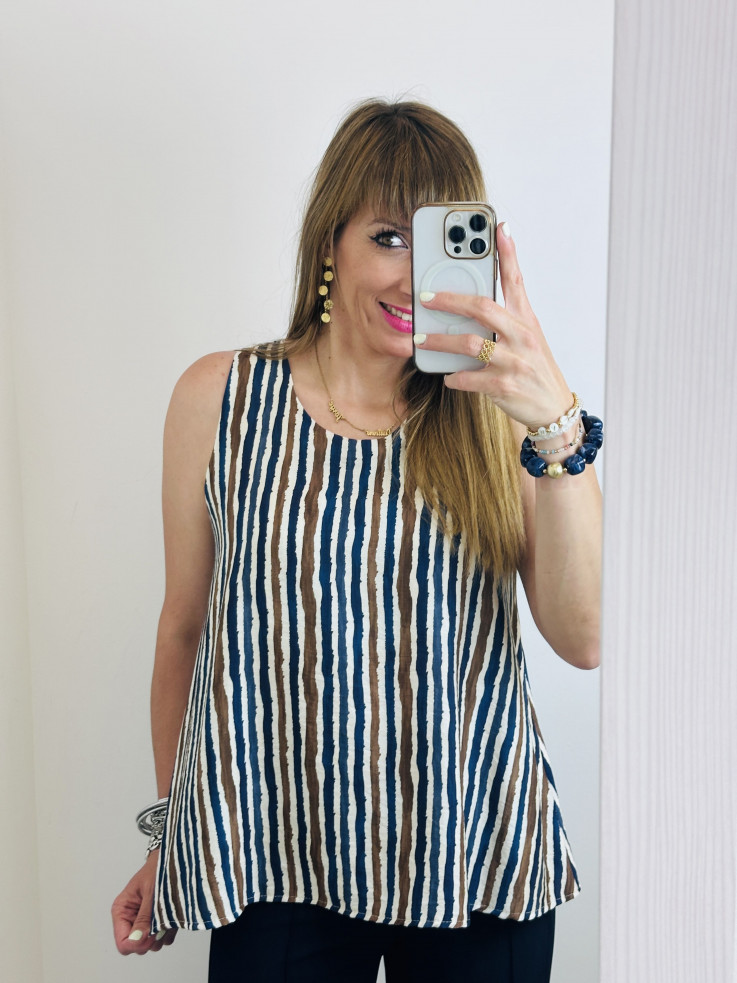 BLUSA BLUE STRIPES
