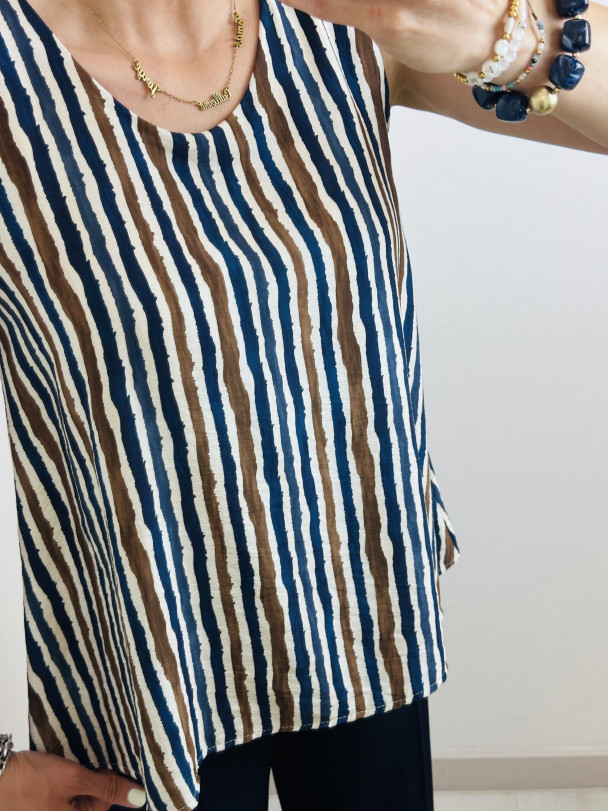 BLUSA BLUE STRIPES