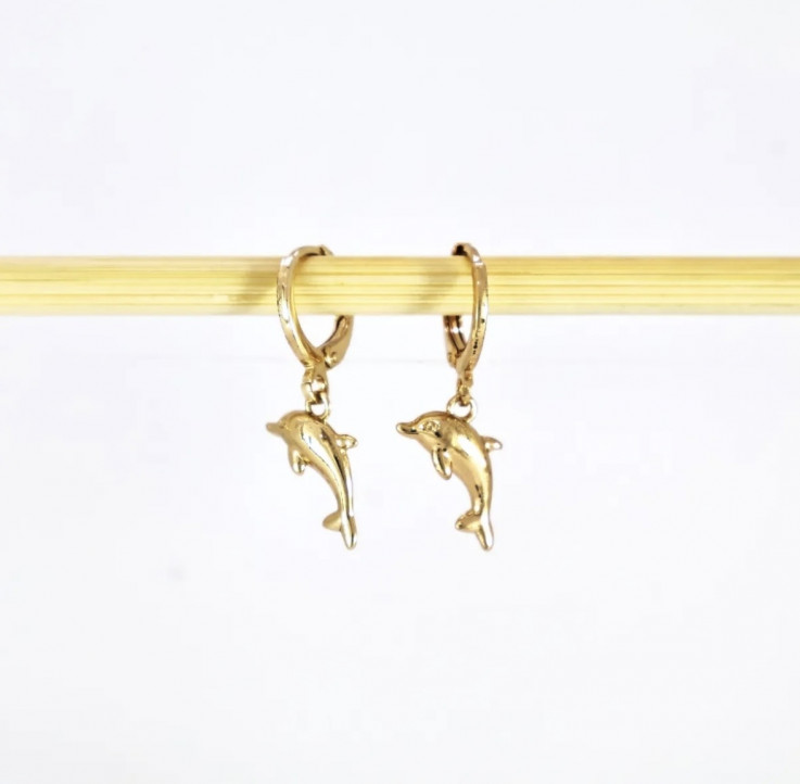 PENDIENTES GOLD DELFÍN