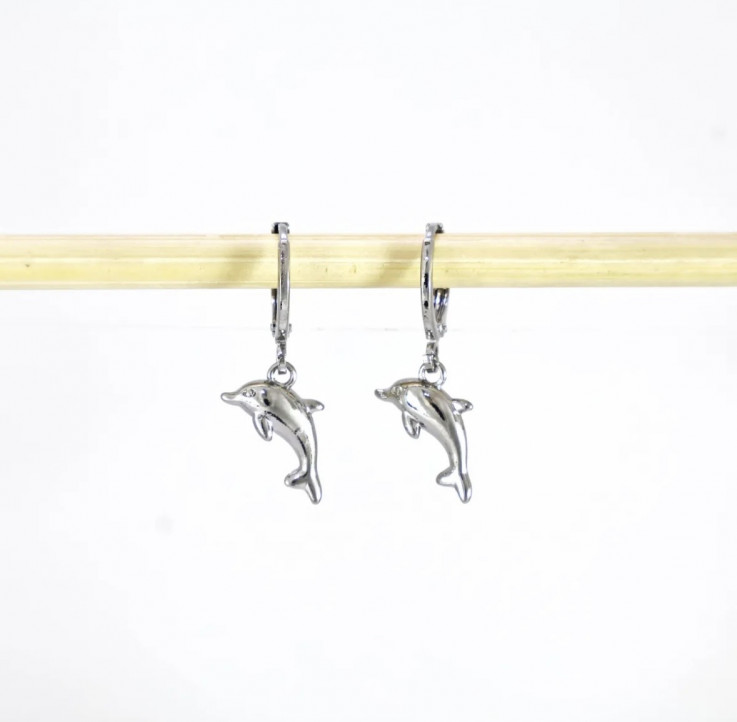 PENDIENTES SILVER DELFÍN