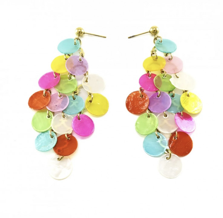 PENDIENTES ESCAMAS MULTICOLORES