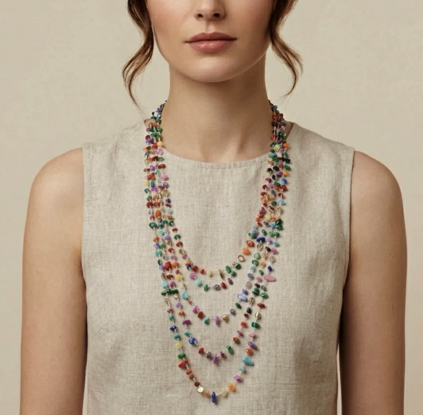 COLLAR CUENTAS ARCO IRIS