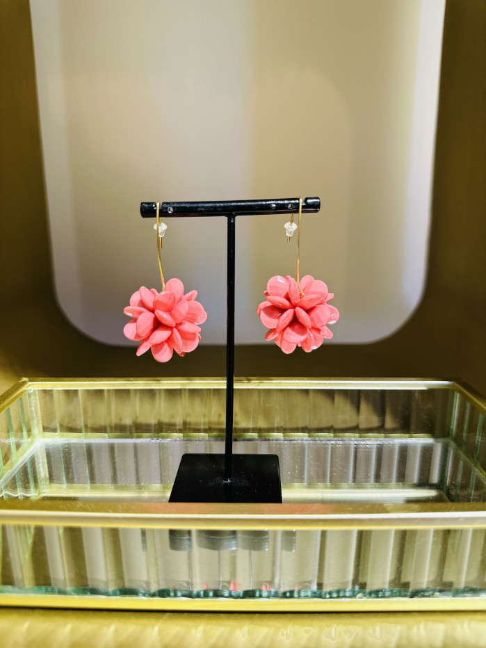 PENDIENTES PÉTALOS ROSAS