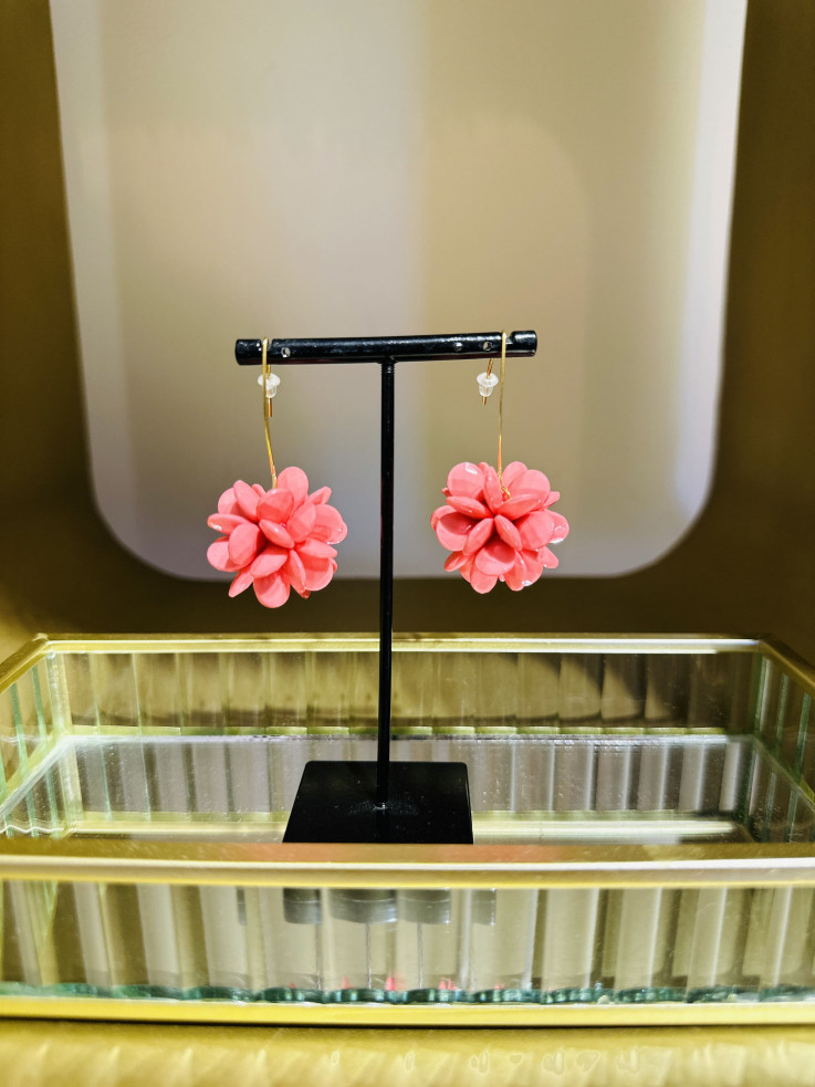 PENDIENTES PÉTALOS ROSAS