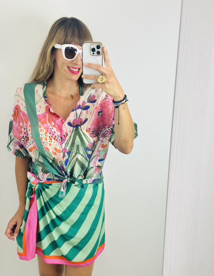 CONJUNTO PAREO+BLUSA GREEN...